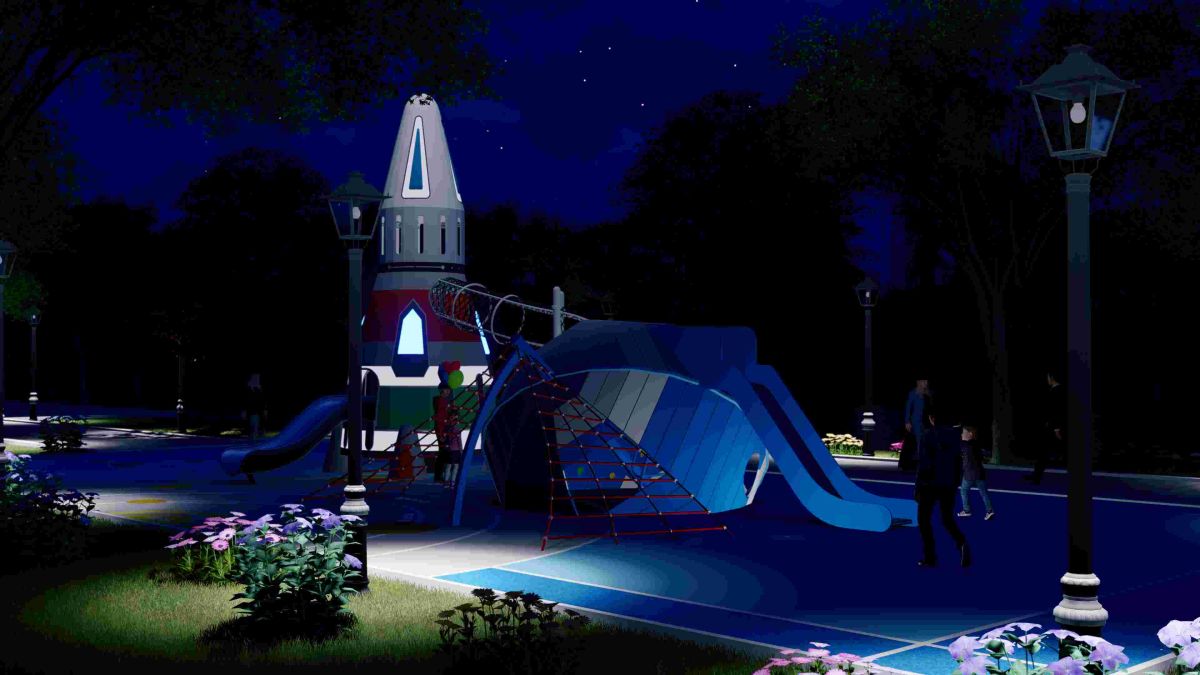 游乐场火箭滑梯 (10)