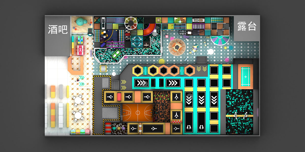 室内儿童蹦床公园 (10)