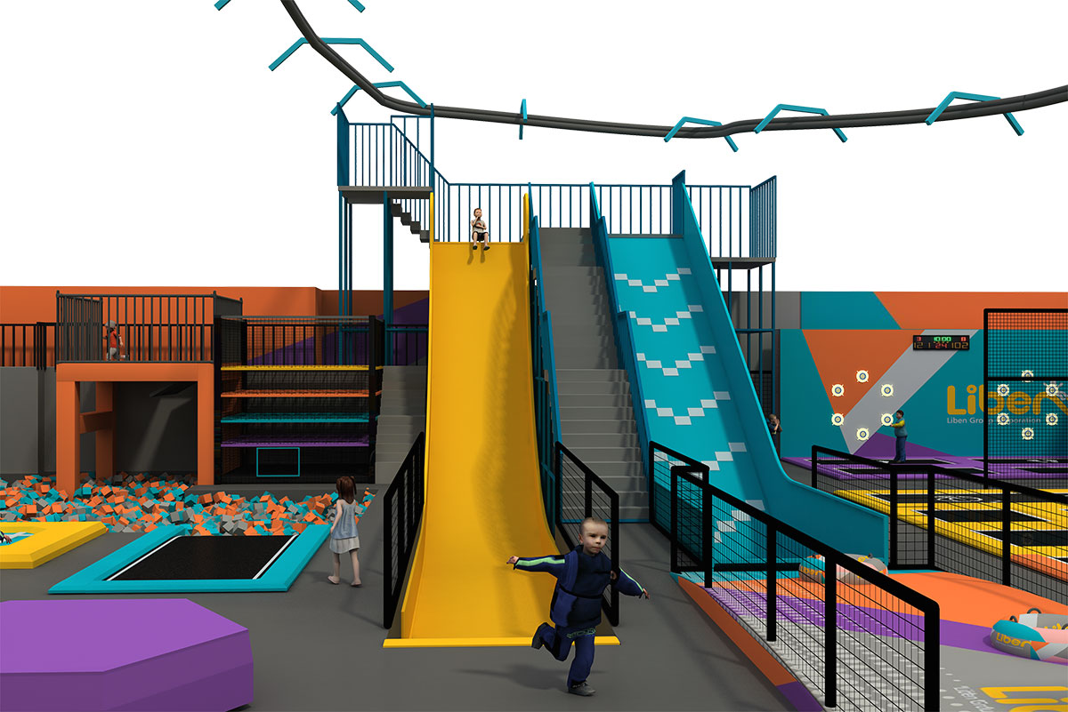 跳室内蹦床公园 (7)