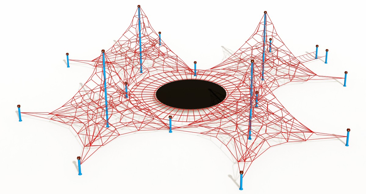 坚固的攀爬网塔