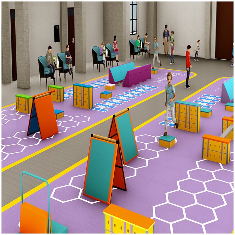 大型室内综合体能跑酷拓展设备_少儿体能馆全套跑酷器材_儿童体能乐园定制_生产厂家