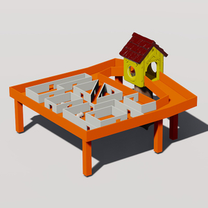  豚鼠迷宫：充满活力的宠物游乐场区