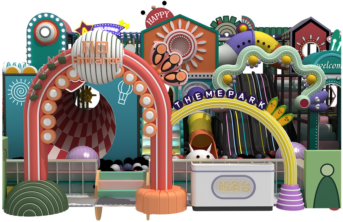 马卡龙童趣乐园淘气堡产品详情展示