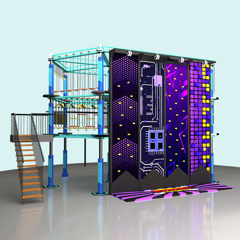 室内儿童高空拓展设备 商场探险攀爬设施 游乐设备厂家定制