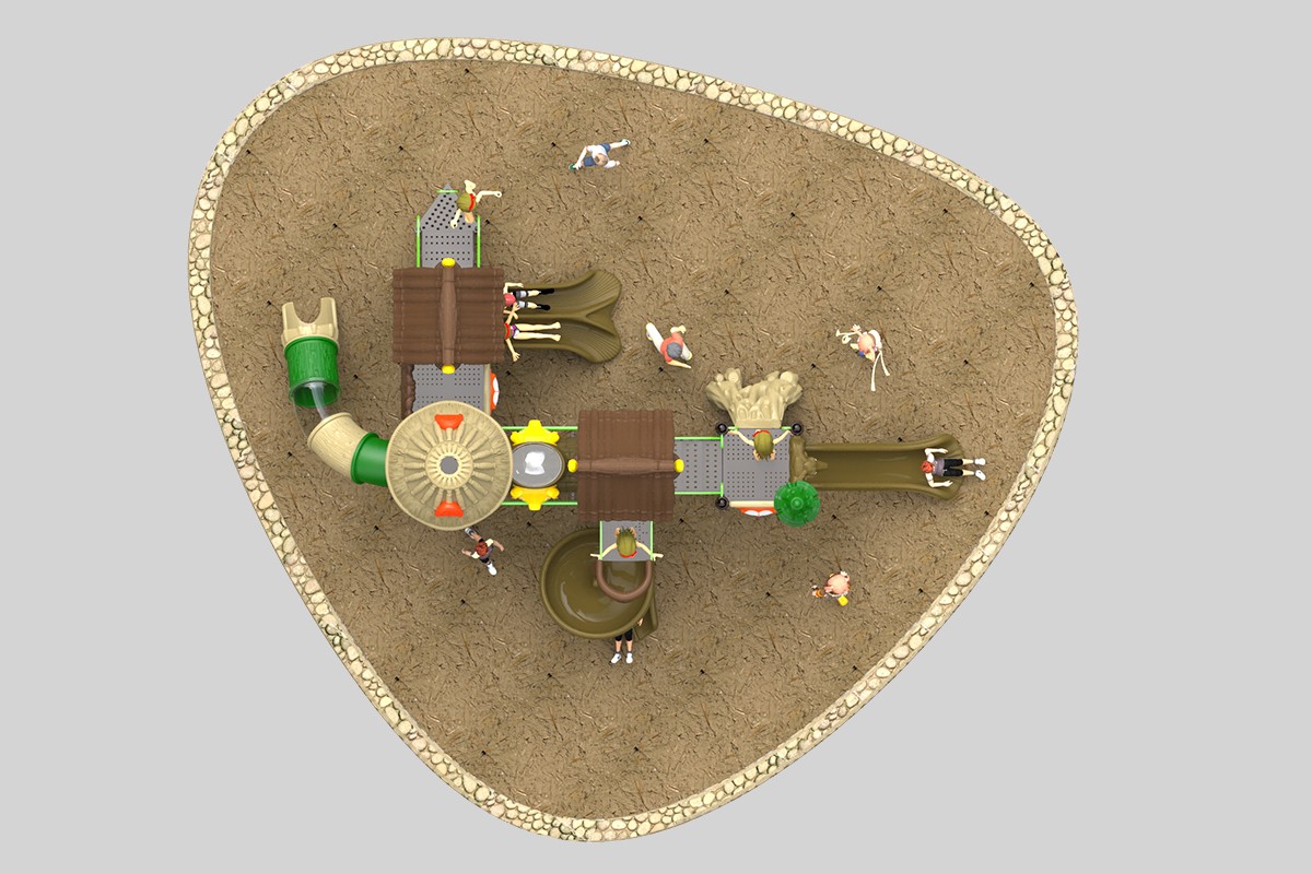 模块化户外滑梯游乐场设备 (3)