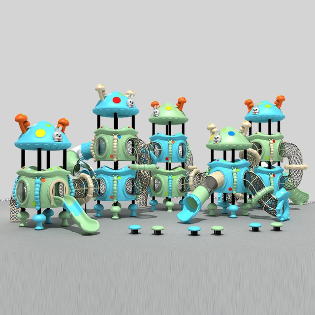 魔法蘑菇游乐场滑梯，带来神奇的户外冒险 