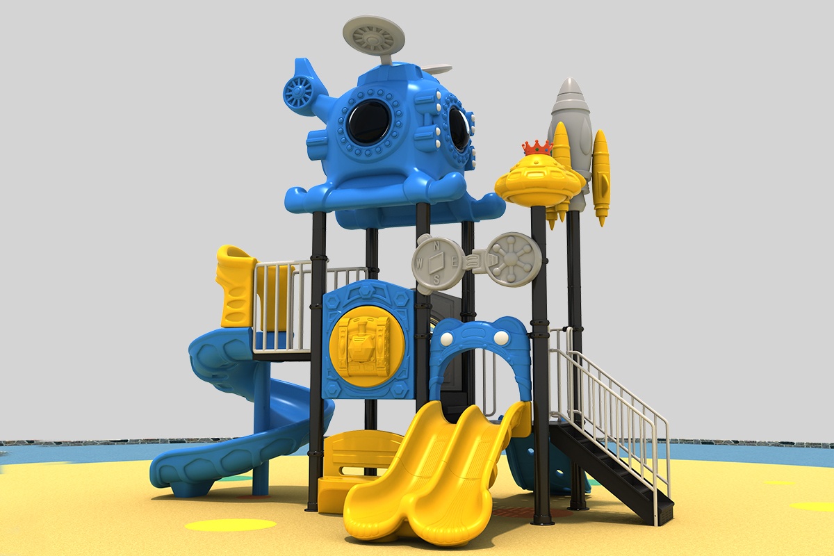 户外宇宙乐趣的游乐场滑梯 (2)