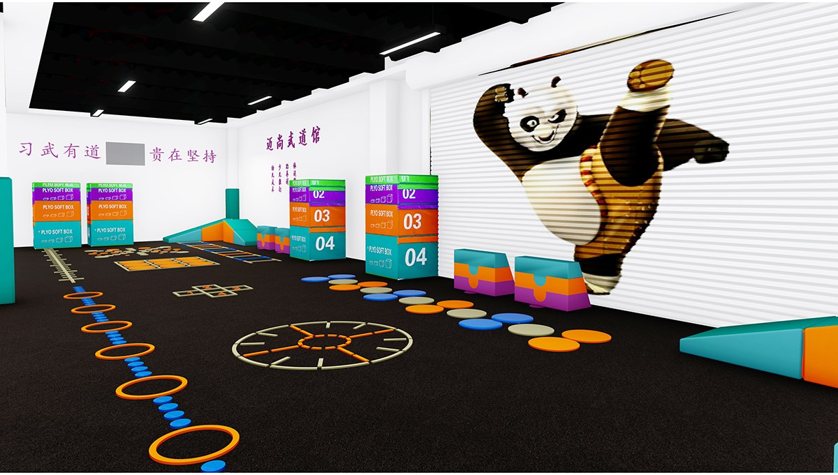 功夫熊猫武道馆体适能训练设备