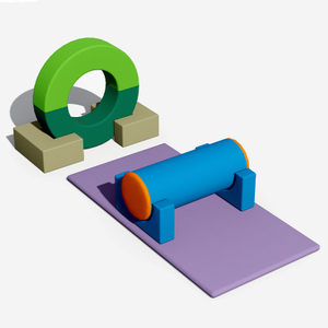 环形和滚轮模块化室内软体游乐设备