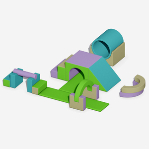 模块化爬行室内软体游乐设备