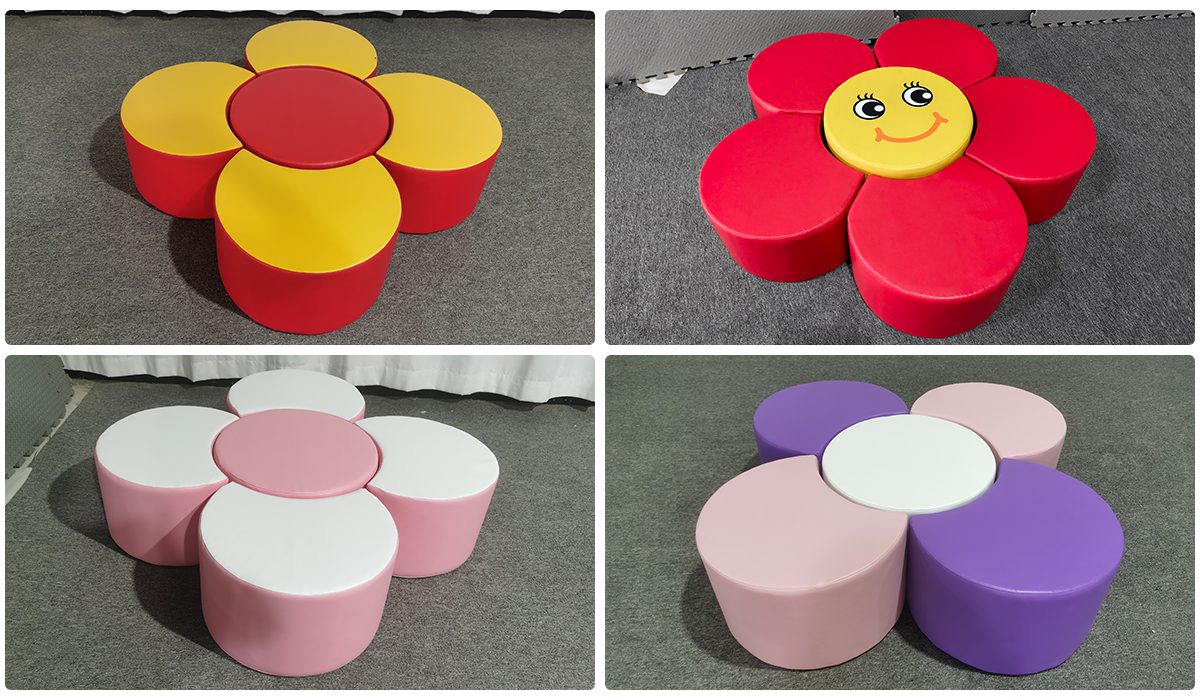 软体花瓣组合坐凳产品实体展示