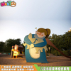 木质组合卡通人物游乐设备 户外园林非标定制 无动力组合游乐设施 