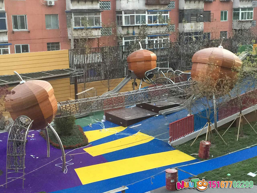 非标游乐+游乐设备厂家+松果组合滑梯+小区游乐设施 (13)