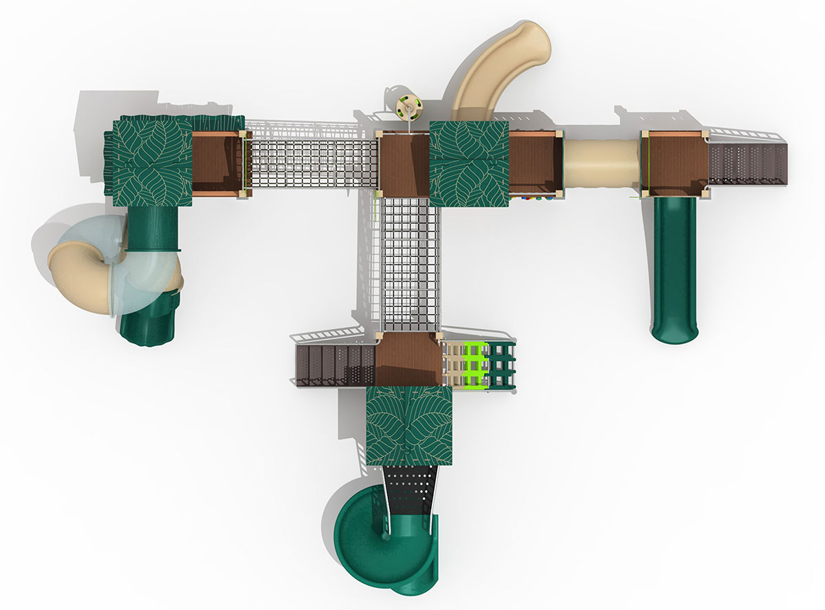 仿木组合滑梯_塑木滑梯 (34)