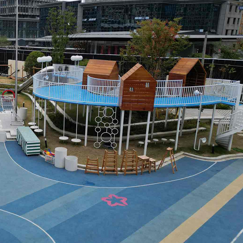 永嘉南城街道中心幼儿园∣无动力游乐设备项目落地