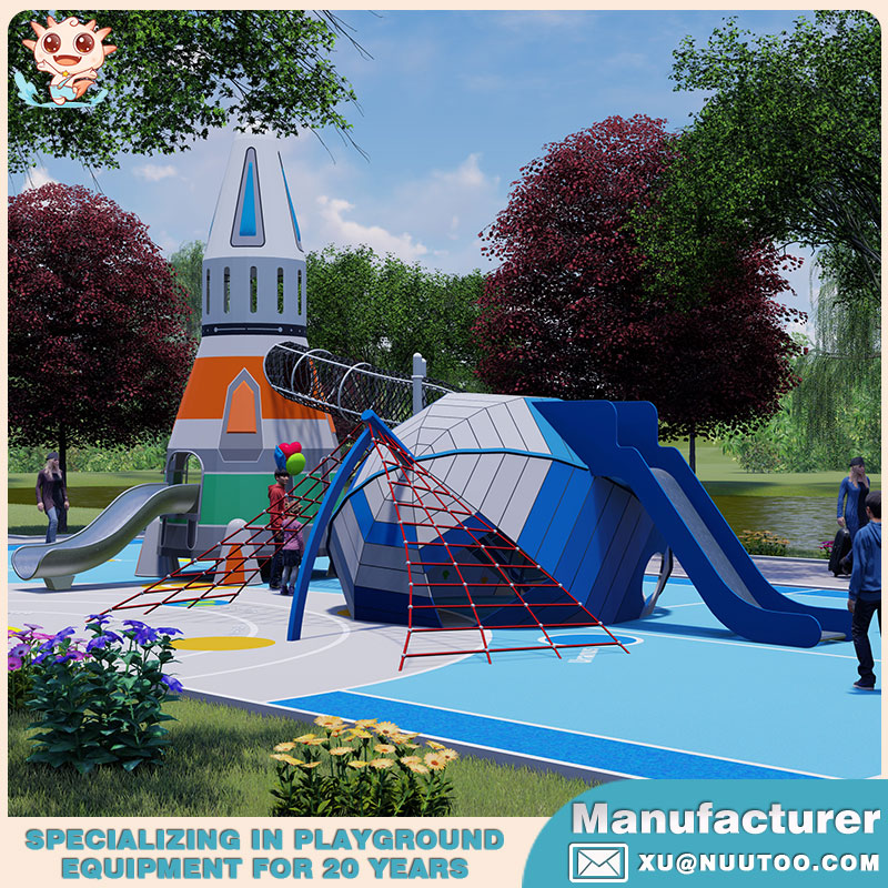 游乐场设备制造商设计Rocketland景观游乐场