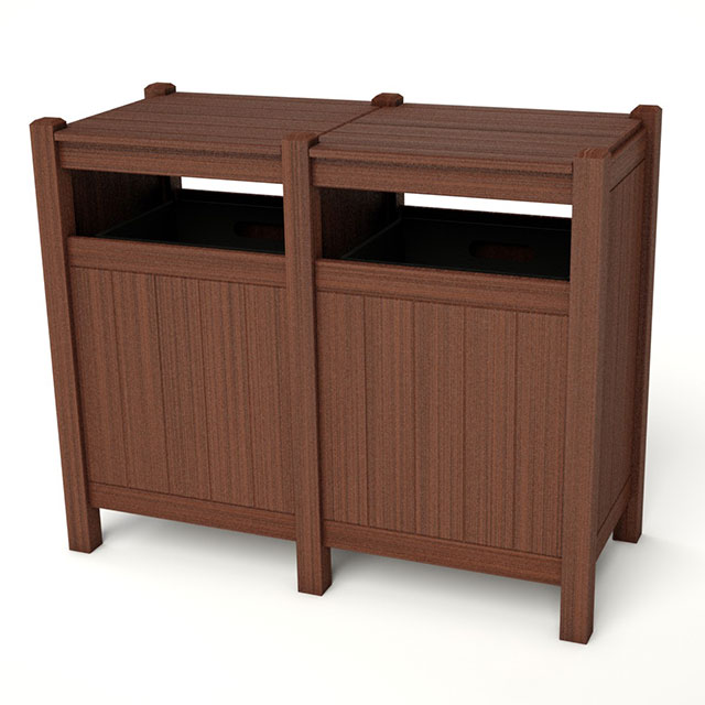 木制垃圾桶，垃圾箱商人