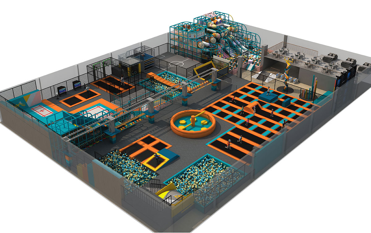 室内儿童蹦床公园 (4)