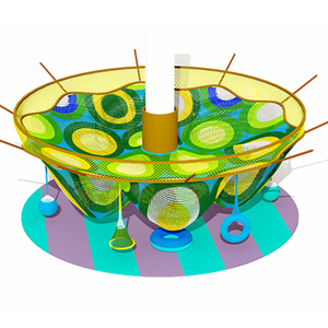 适合儿童后院的耐用游乐场绳攀爬网