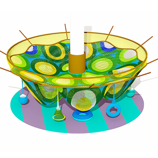 适合儿童后院的耐用游乐场绳攀爬网