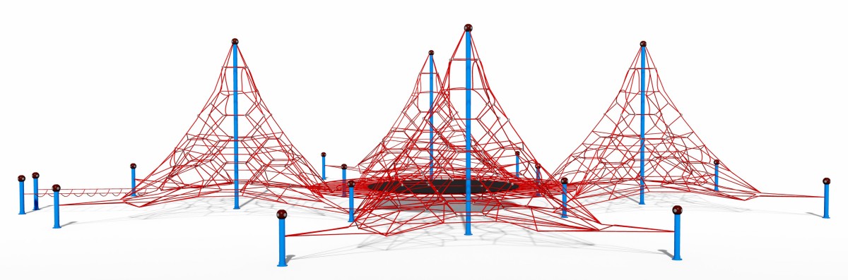 坚固的攀爬网塔