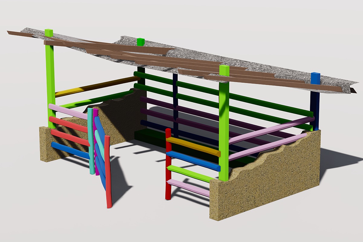 宠物动物园牛围栏 (3)