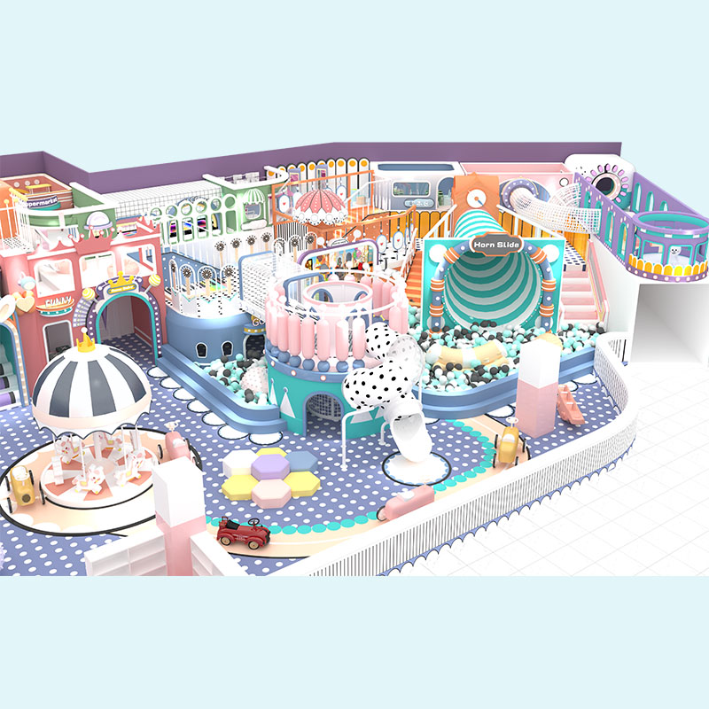 马卡龙梦幻淘气城堡 室内儿童游乐设备定制厂家