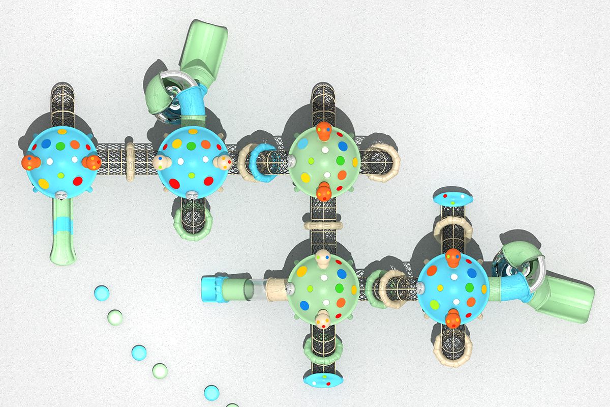 耐用的户外游乐场滑梯结构 (1)