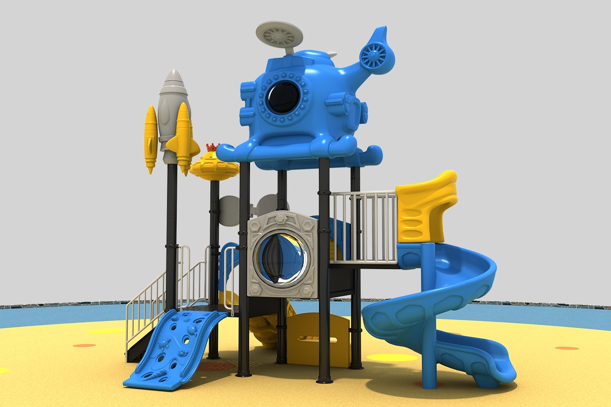 户外宇宙乐趣的游乐场滑梯 (3)