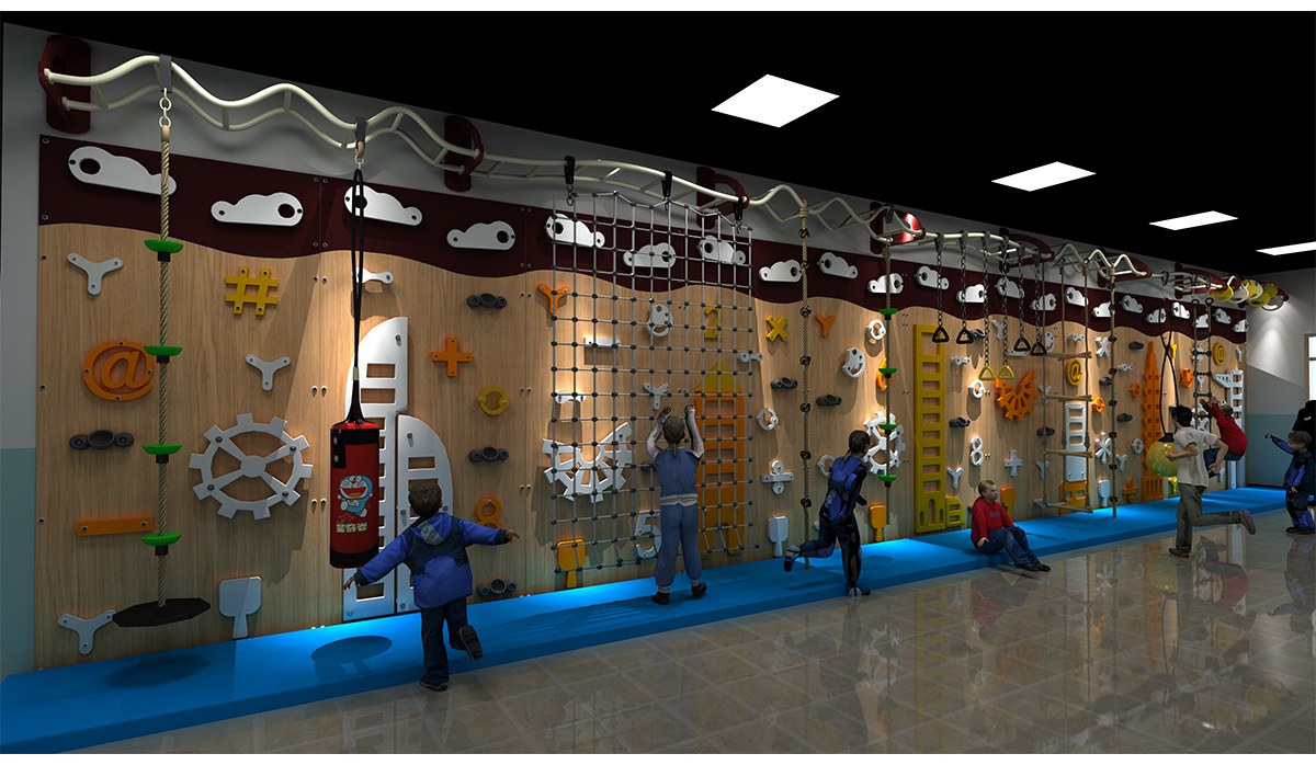 卡通儿童室内攀岩墙产品详情