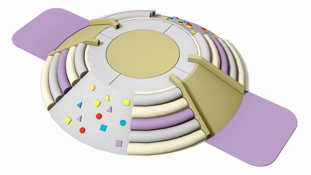 飞碟造型软体攀爬游乐台产品详情