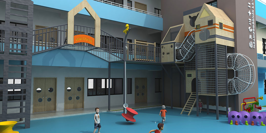 幼儿园户外活动栈道-(3)