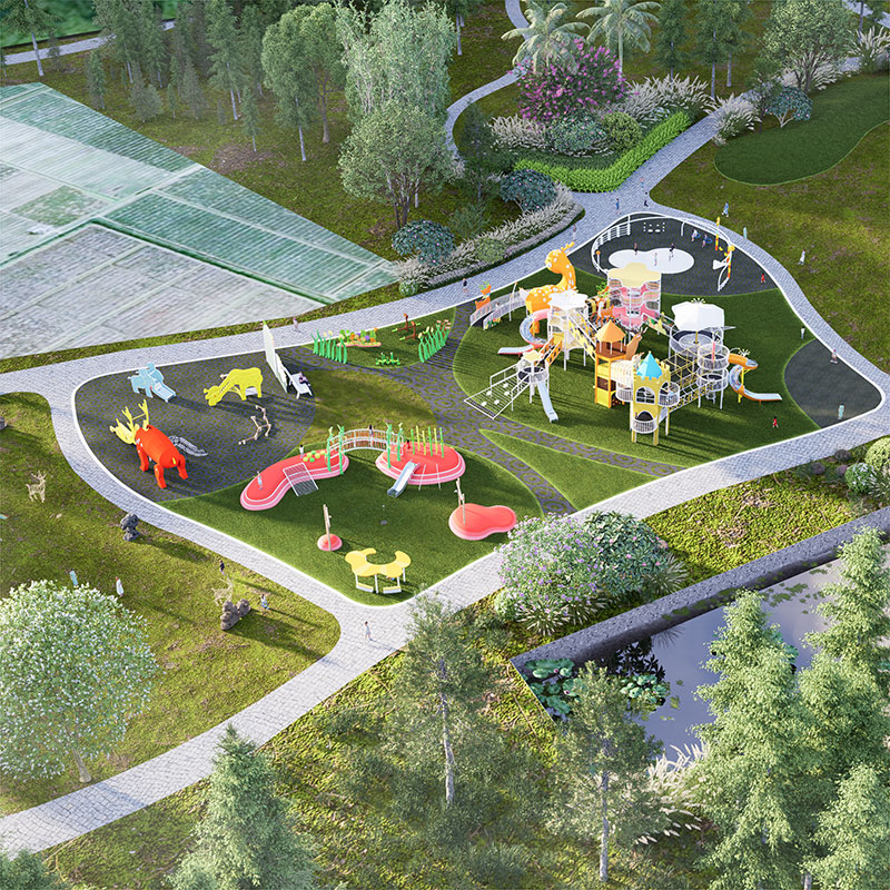 景观游乐场，景观结构游乐场供应商