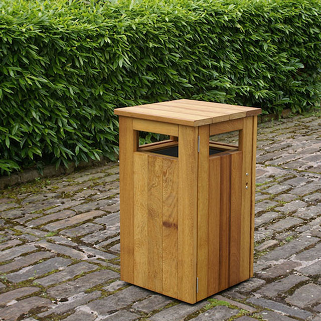 木制垃圾桶，垃圾箱商人