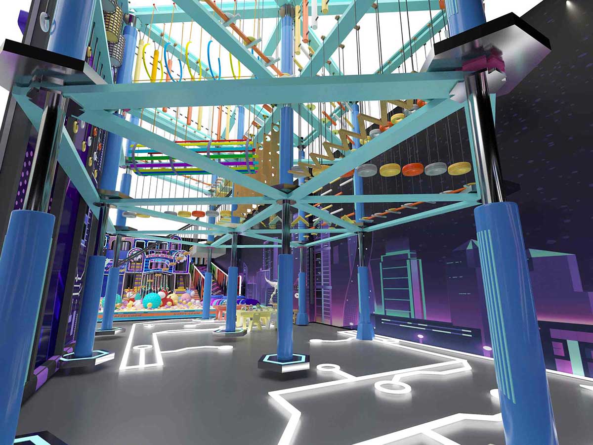 【赛博朋克风】室内运动乐园产品详情展示