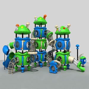 采用再生材料的环保儿童蘑菇滑梯