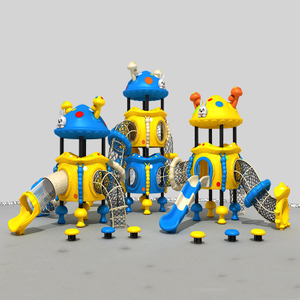 适用于学校游乐区的可定制蘑菇游乐场滑梯 