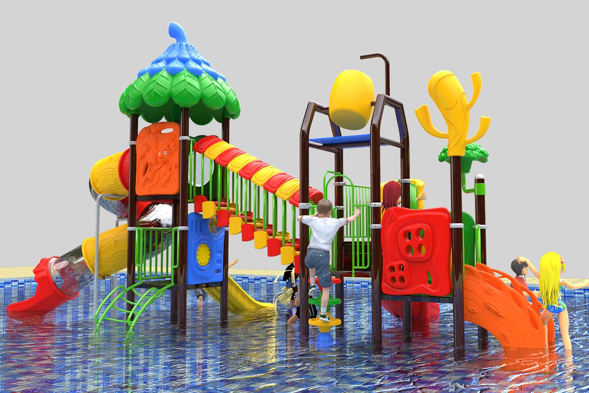 多彩游乐水滑梯设计 (3)