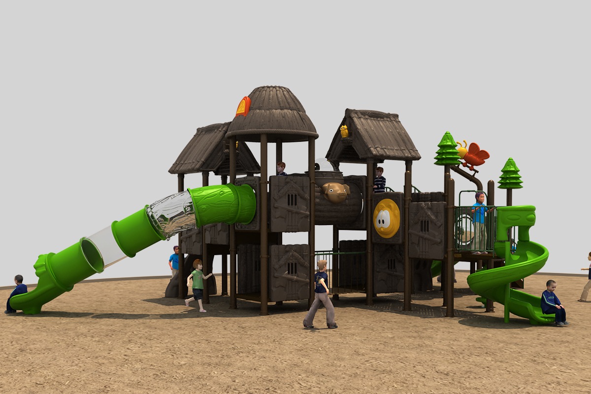 户外游乐场螺旋滑梯 (2)