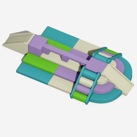 栏杆式模块化室内软体攀爬器套装 