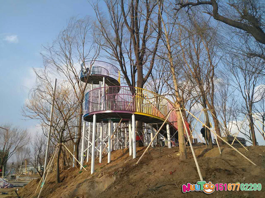 非标游乐+成都高投走廊及不锈钢大滑梯+天鹅组合滑梯 (17)