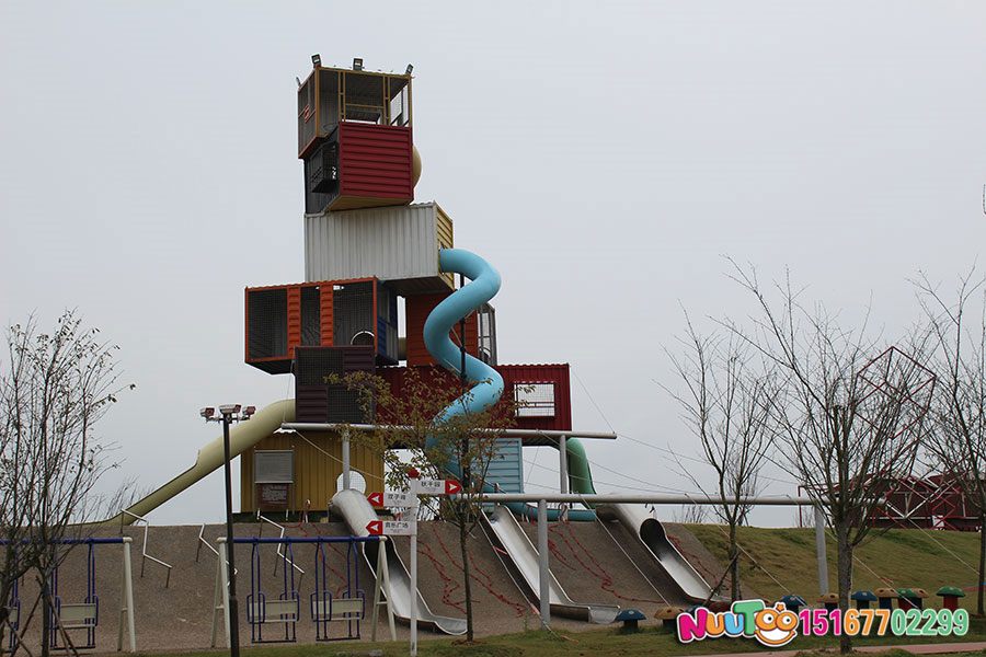 非标游乐+集装箱游乐+儿童乐园设备+不锈钢滑梯 (43)
