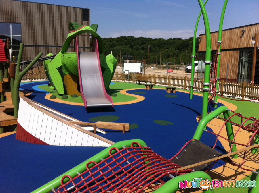 非标游乐+青蛙组合乐园+滑滑梯+儿童游乐设施 (2)