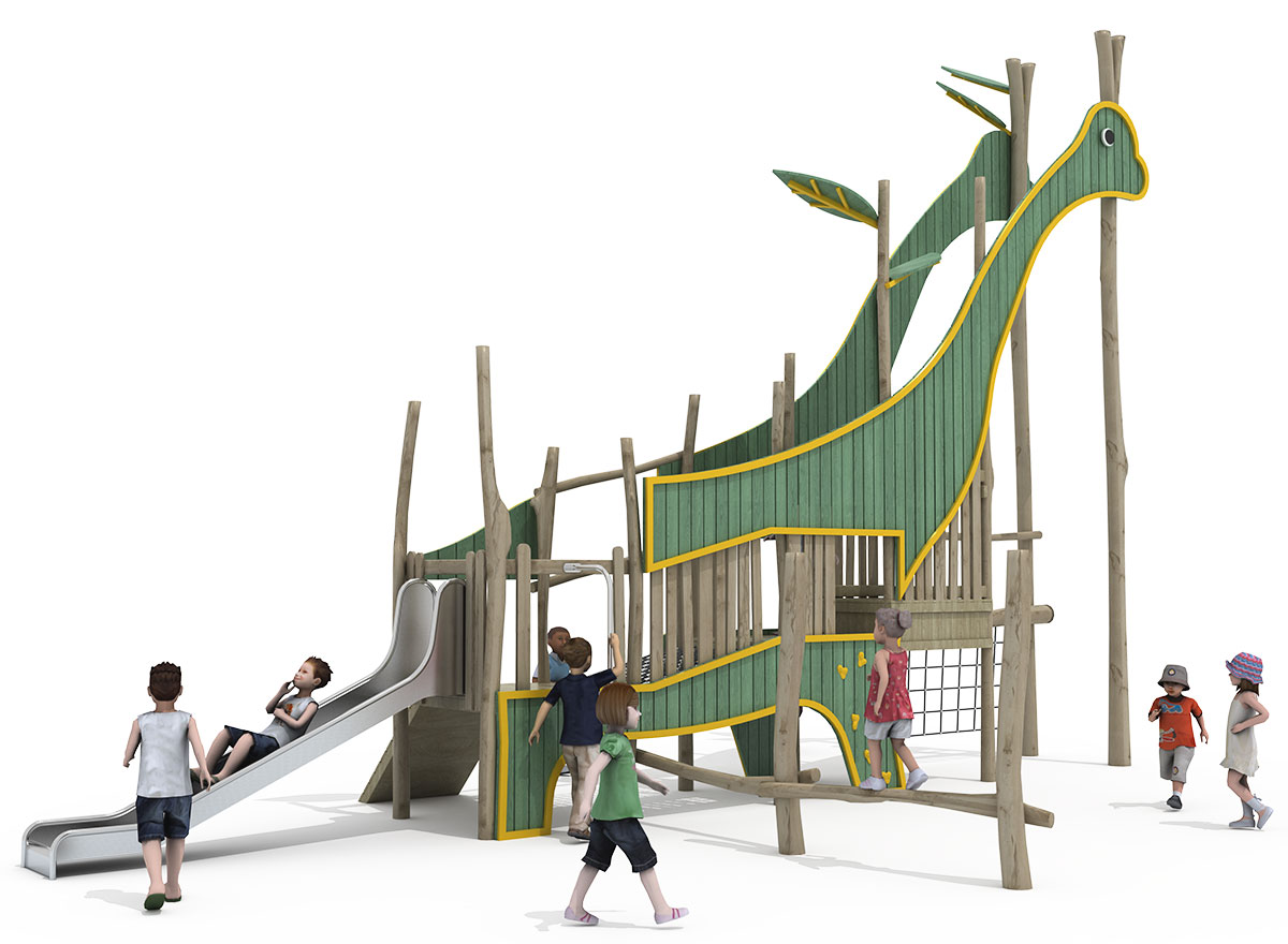 木质组合滑梯_非标木质游乐 (13)