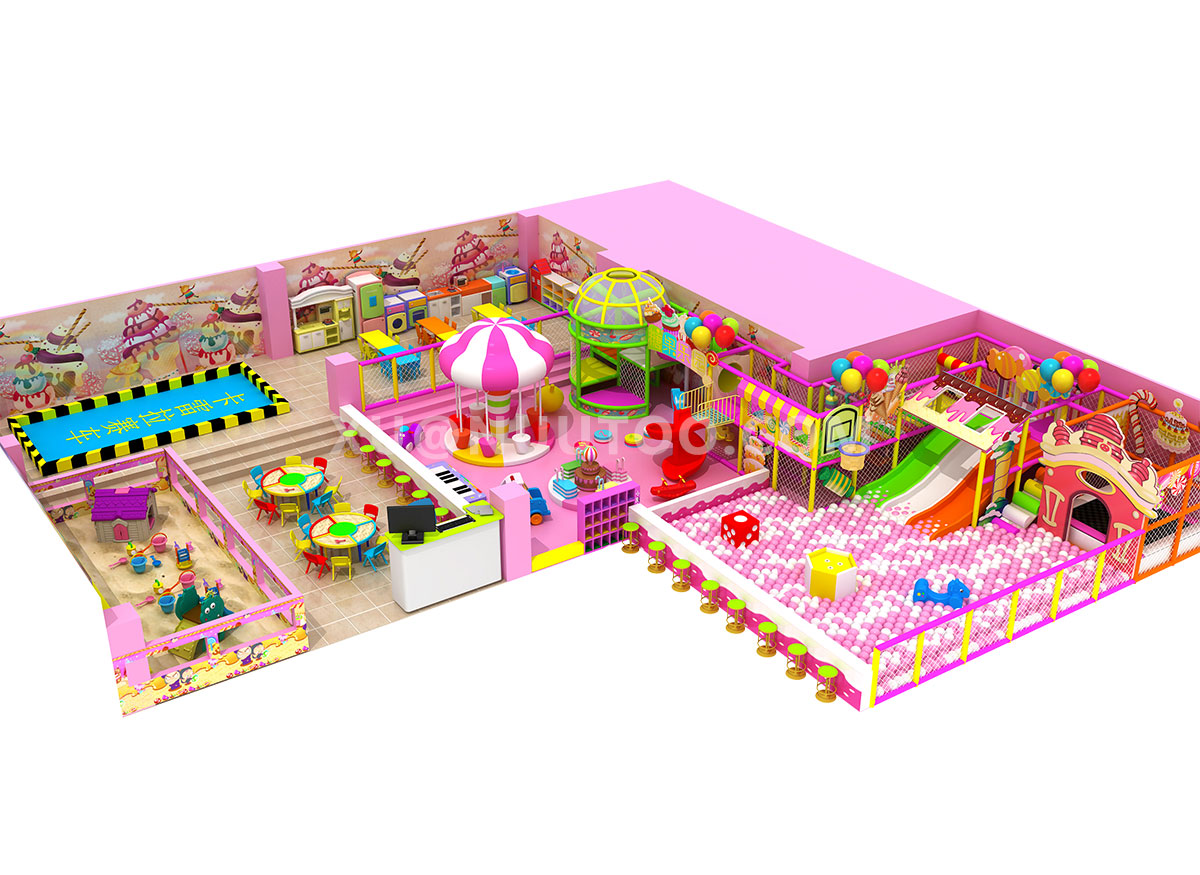 小型糖果主题室内游乐场工厂 (2)