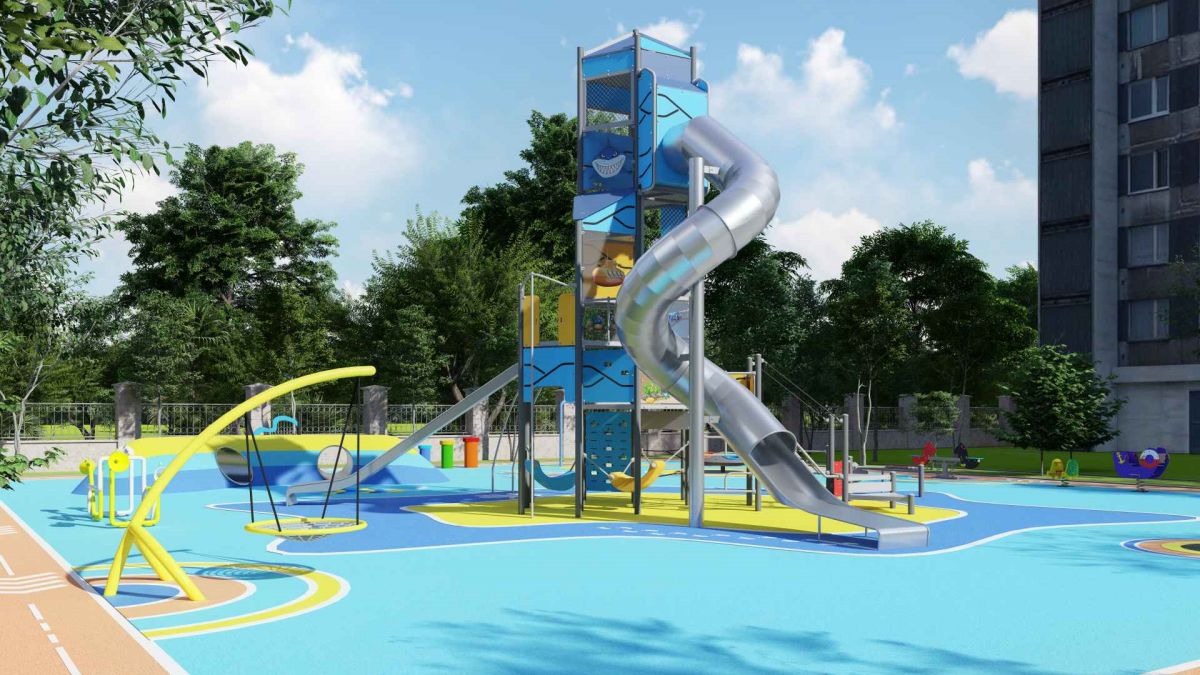 火箭船游乐场滑梯 (3)