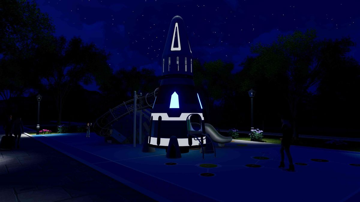 游乐场火箭滑梯 (2)