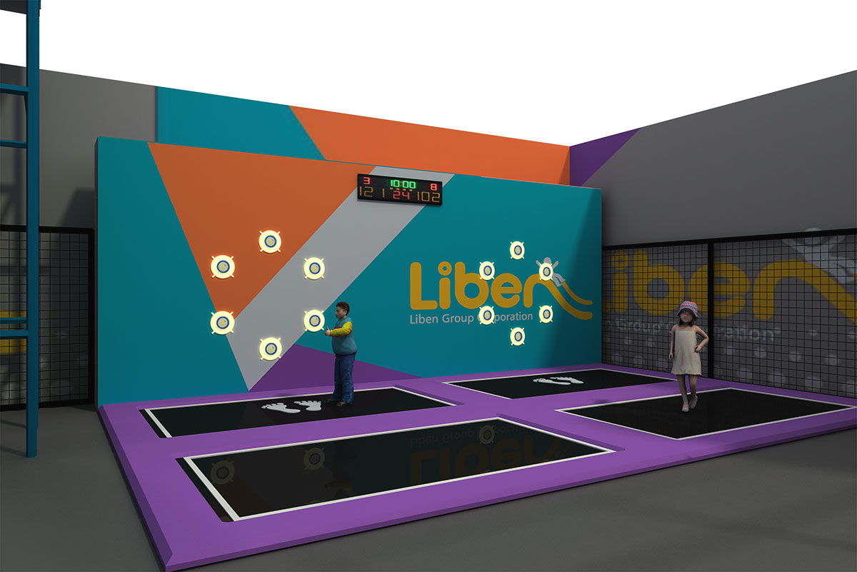 跳室内蹦床公园 (8)