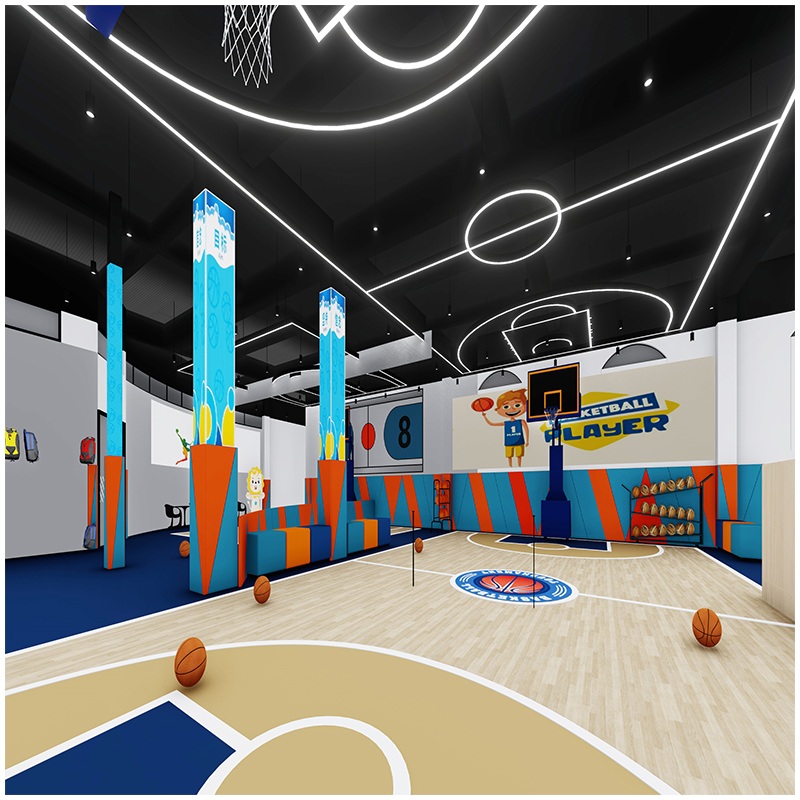 儿童篮球体能馆设备_儿童体能跑酷设备_室内游乐设备定制_源头厂家
