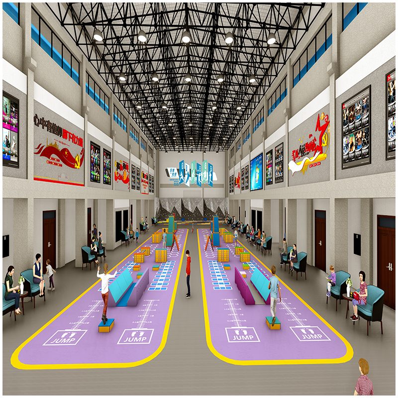 大型室内综合体能跑酷拓展设备_少儿体能馆全套跑酷器材_儿童体能乐园定制_生产厂家